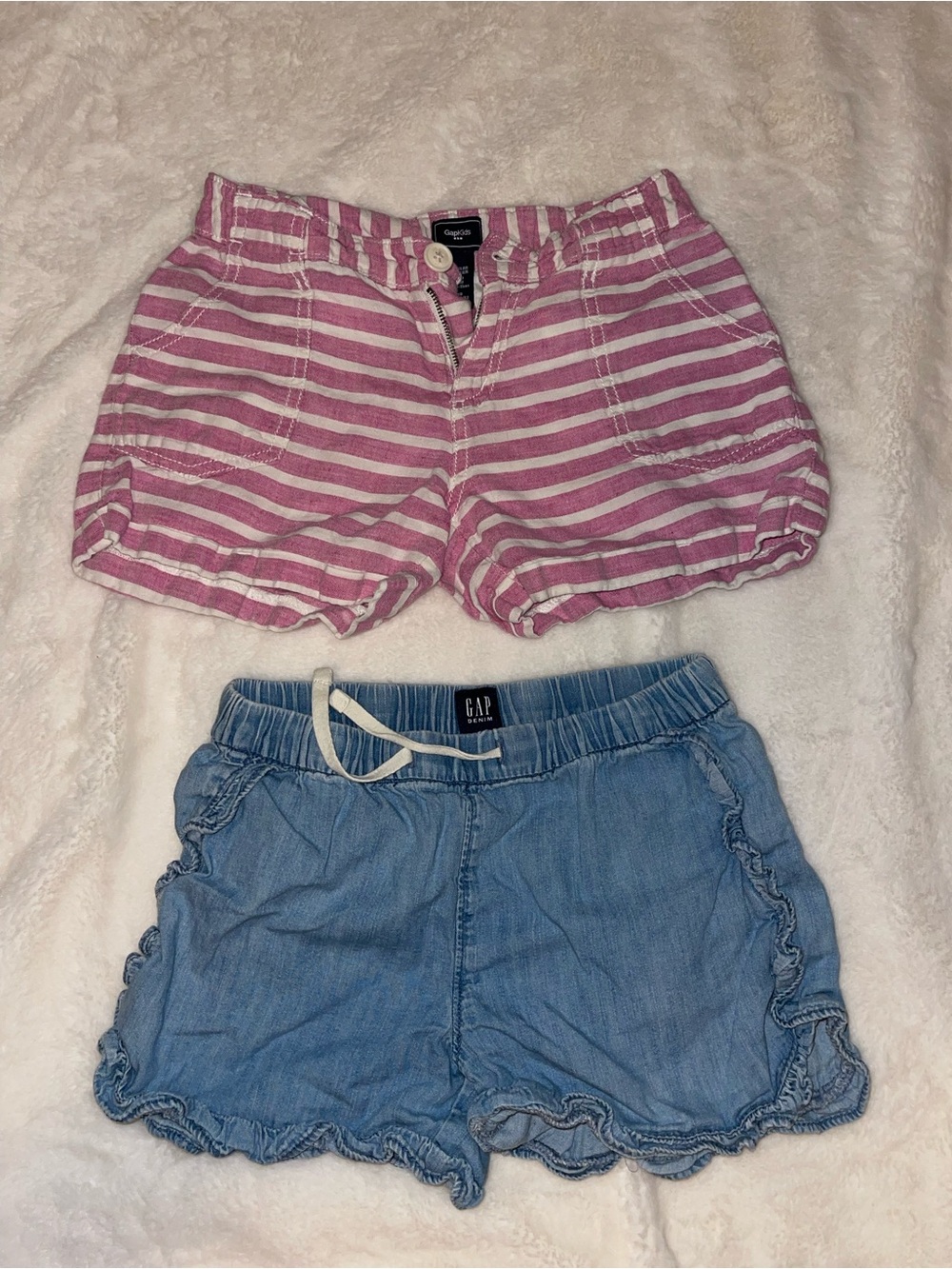 GAP Pink & Blue Girls' Summer Shorts size 10 READ